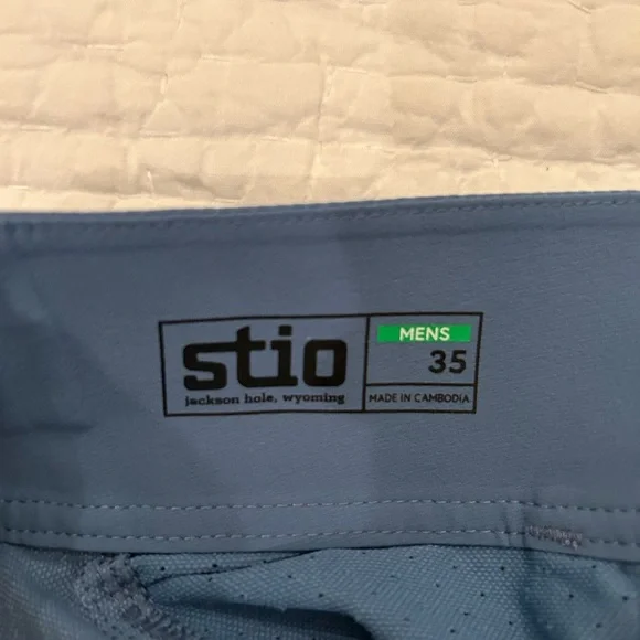 Stio Men's Slate Blue Athletic Shorts - Picture 9 of 9
